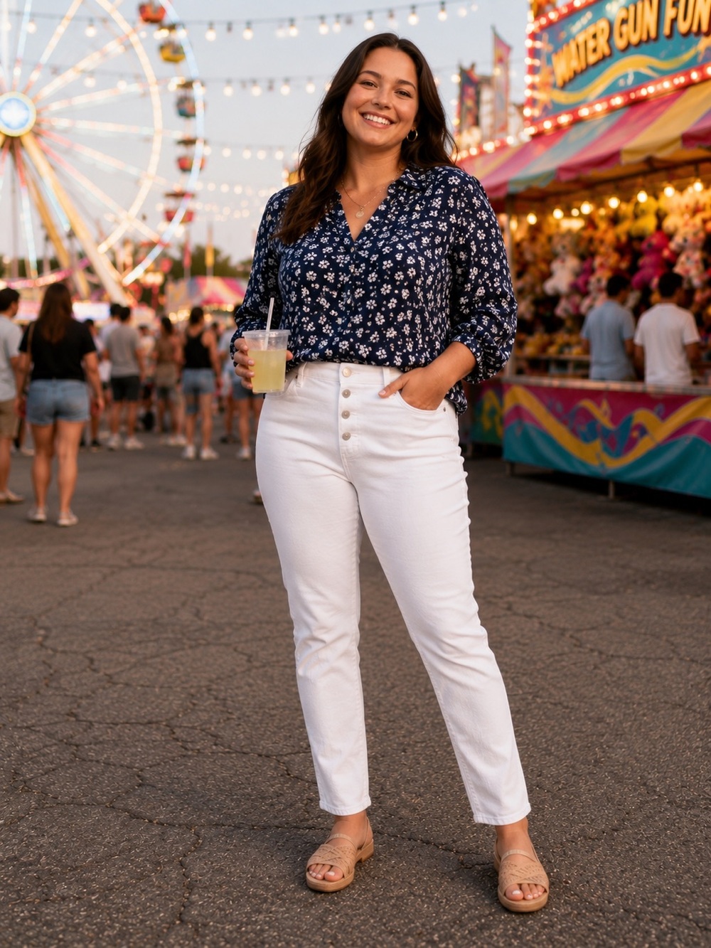 NWT High-Rise White Button-Fly Women’s Jeans
